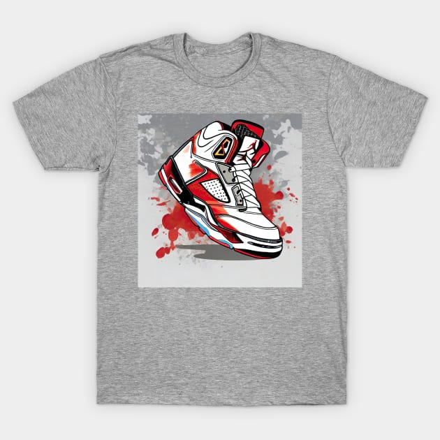 AJ 5 - Street Art - Comic book style T-Shirt by Buff Geeks Art